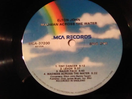 Elton John : Madman Across The Water (LP, Album, RE, Glo)