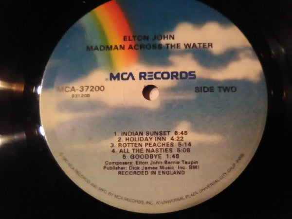 Elton John : Madman Across The Water (LP, Album, RE, Glo)