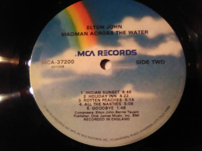 Elton John : Madman Across The Water (LP, Album, RE, Glo)