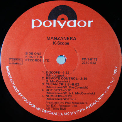 Manzanera* : K-Scope (LP, Album, GRT)