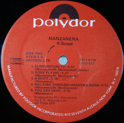 Manzanera* : K-Scope (LP, Album, GRT)