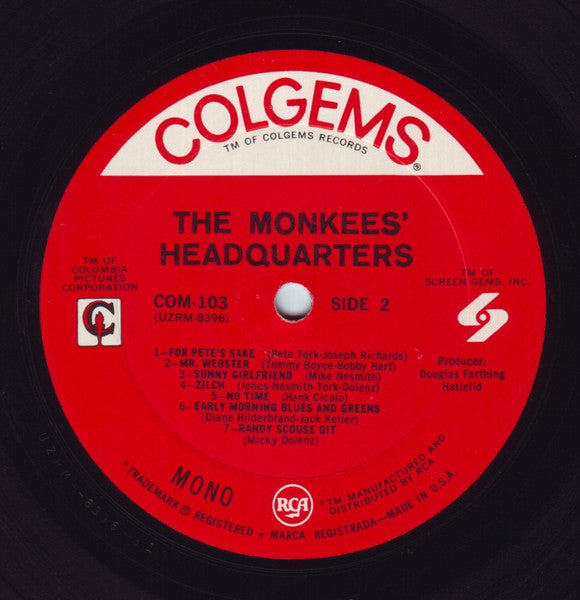 The Monkees : Headquarters (LP, Album, Mono, RE, 7 ()