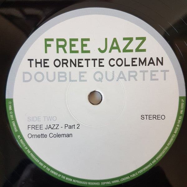 The Ornette Coleman Double Quartet : Free Jazz (LP, Album, RE)