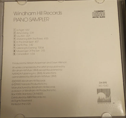 Various : Windham Hill Records Piano Sampler (CD, Smplr)