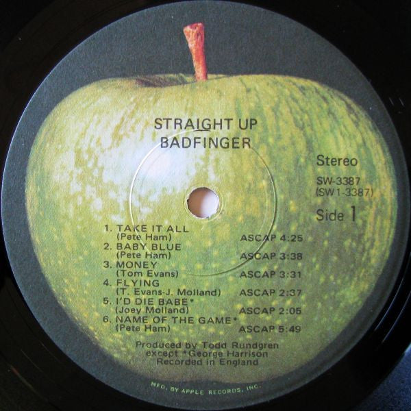 Badfinger : Straight Up (LP, Album, Los)