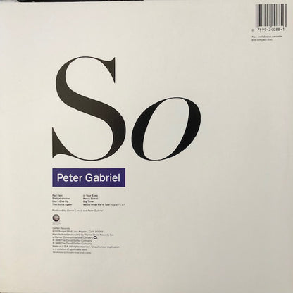 Peter Gabriel : So (LP, Album, Club, Col)