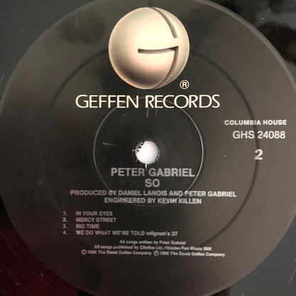 Peter Gabriel : So (LP, Album, Club, Col)