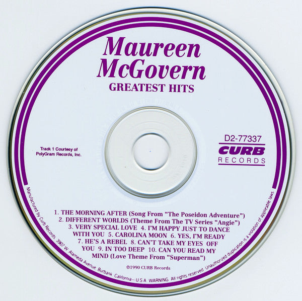Maureen McGovern : Greatest Hits (CD, Comp, RP, EMI)