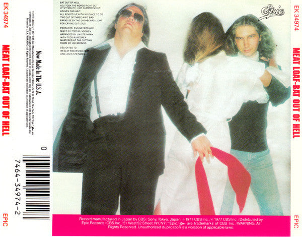 Meat Loaf : Bat Out Of Hell (CD, Album, RE, Pit)