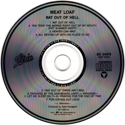 Meat Loaf : Bat Out Of Hell (CD, Album, RE, Pit)
