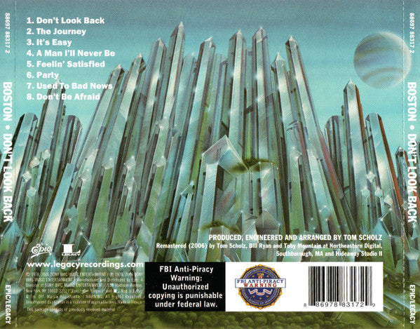 Boston : Don't Look Back (CD, Album, RE, RM, Jew)