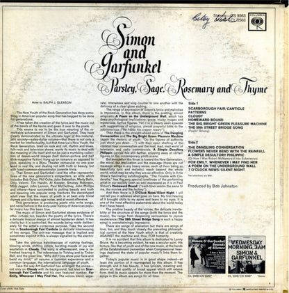 Simon And Garfunkel* : Parsley, Sage, Rosemary And Thyme (LP, Album, Mono)