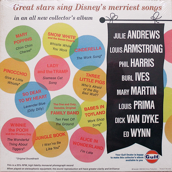 Various : Walt Disney's Merriest Songs (LP, Album, Comp, Mono)