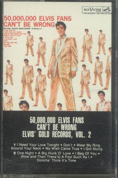 Elvis Presley : 50,000,000 Elvis Fans Can't Be Wrong (Elvis' Gold Records, Vol. 2) (Cass, Comp, RE, Cle)