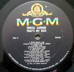 Erroll Garner : That's My Kick (LP, Album, Mono)