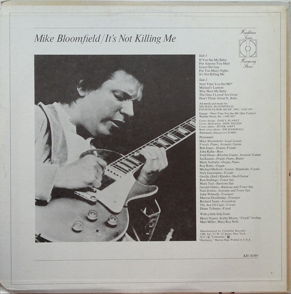 Michael Bloomfield* : It's Not Killing Me (LP, Album, RE, Pit)