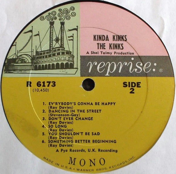 The Kinks : Kinda Kinks (LP, Album, Mono, Pit)