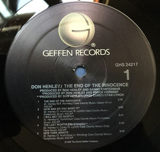 Don Henley : The End Of The Innocence (LP, Album, SRC)