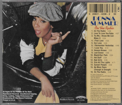 Donna Summer : On The Radio - Greatest Hits Vol. I & II (CD, Album, Comp, Club)