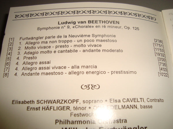 Ludwig van Beethoven - Wilhelm Furtwängler, Philharmonia Orchestra : Lucerne, 22.8.1954 (CD, Album, RE)