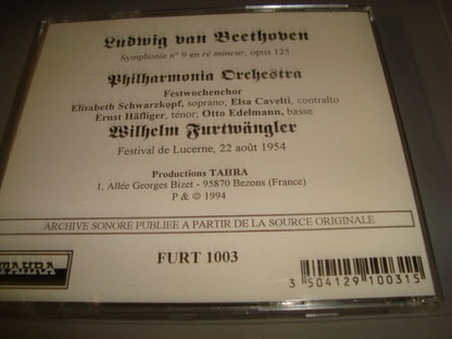 Ludwig van Beethoven - Wilhelm Furtwängler, Philharmonia Orchestra : Lucerne, 22.8.1954 (CD, Album, RE)