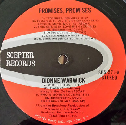 Dionne Warwick : Promises, Promises (LP, Album)