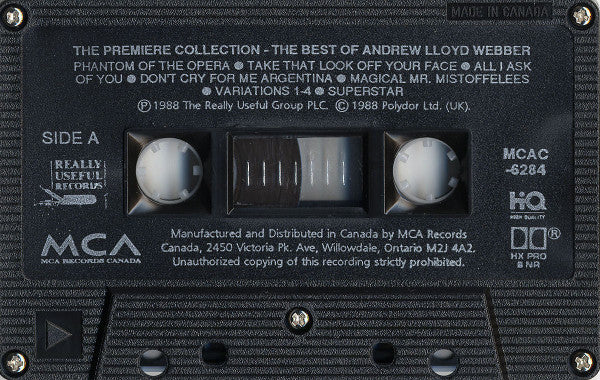 Various - Andrew Lloyd Webber : The Premiere Collection (The Best Of Andrew Lloyd Webber) (Cass, Comp, Dol)