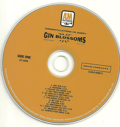 Gin Blossoms : Congratulations I'm Sorry (CD, Album)