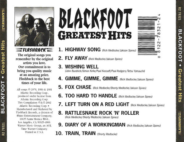 Blackfoot (3) : Greatest Hits (CD, Comp, RP)