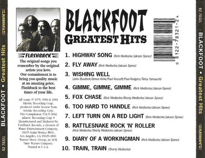 Blackfoot (3) : Greatest Hits (CD, Comp, RP)