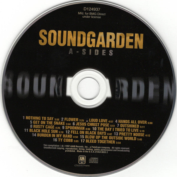 Soundgarden : A-Sides (CD, Comp, Club)