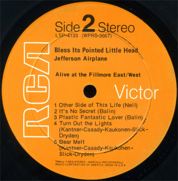 Buy Jefferson Airplane : Bless Its Pointed Little Head (LP, Album