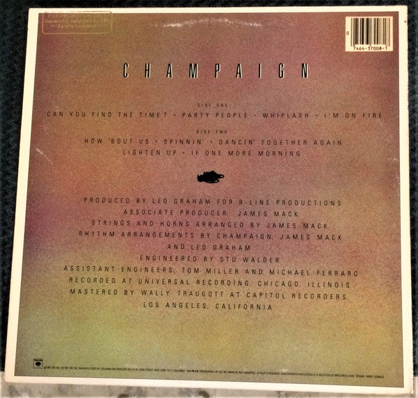 Champaign : How 'Bout Us (LP, Album, Pit)