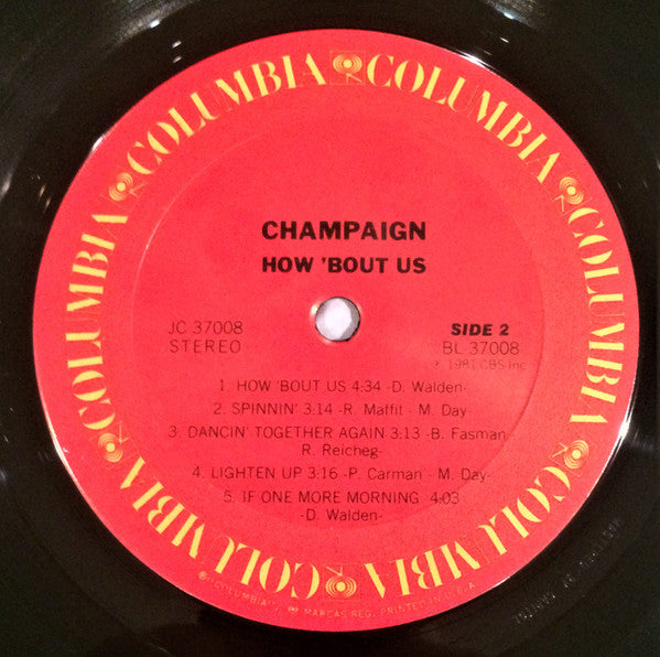 Champaign : How 'Bout Us (LP, Album, Pit)