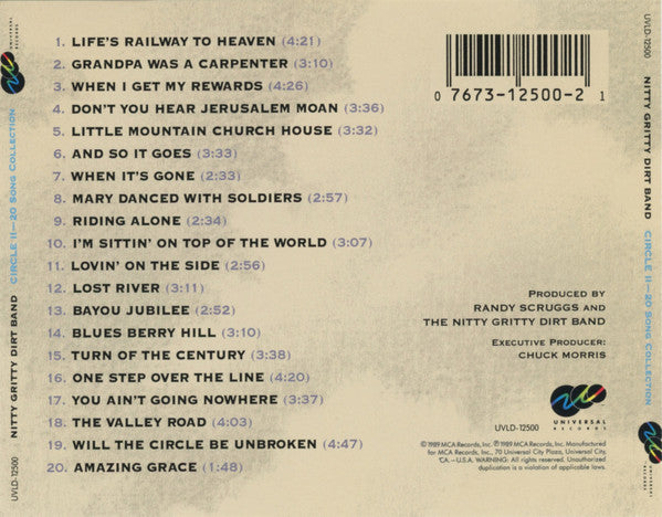 Nitty Gritty Dirt Band : Will The Circle Be Unbroken (Volume Two) (CD, Album)