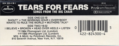 Tears For Fears : Songs From The Big Chair (Cass, Album, 35,)