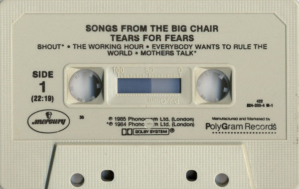 Tears For Fears : Songs From The Big Chair (Cass, Album, 35,)
