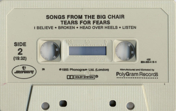 Tears For Fears : Songs From The Big Chair (Cass, Album, 35,)