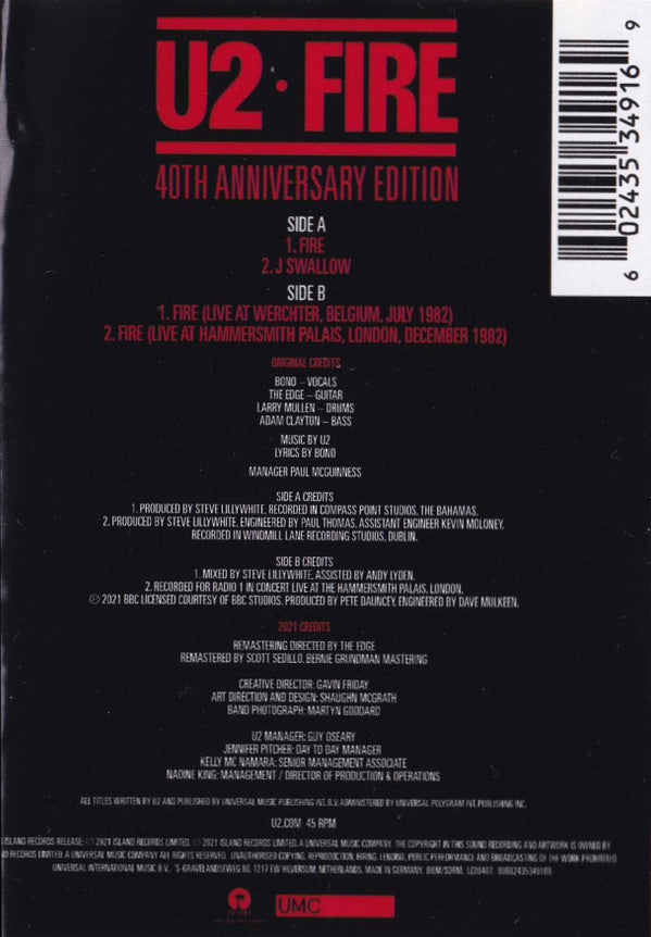 Buy U2 : Fire (12