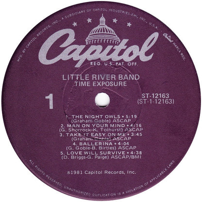 Little River Band : Time Exposure (LP, Album, Win)