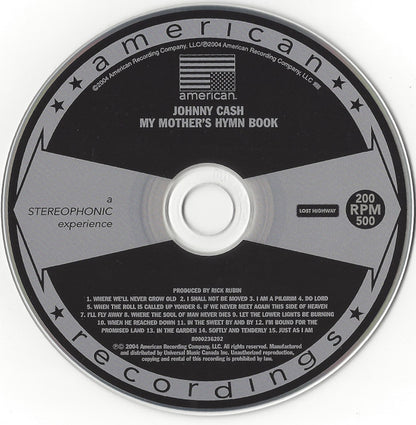 Johnny Cash : My Mother's Hymn Book (CD, Album)