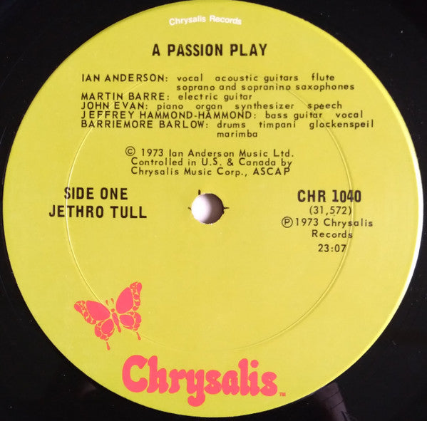 Jethro Tull : A Passion Play (LP, Album, M/Print, Gat)