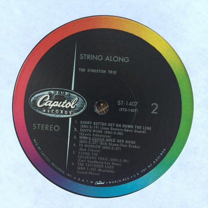 The Kingston Trio* : String Along (LP, Album, Scr)