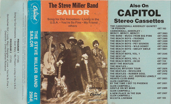 The Steve Miller Band* : Sailor (Cass, Album, Tan)