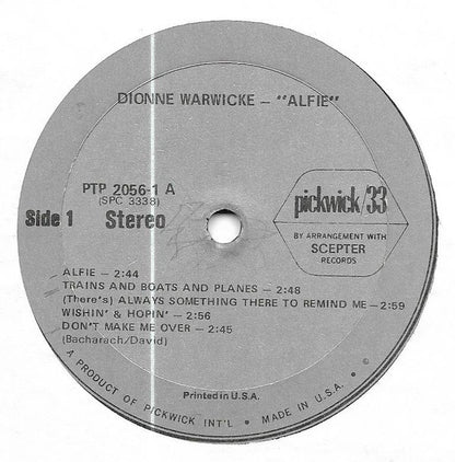 Dionne Warwicke* : Alfie / Make It Easy On Yourself (2xLP, Comp, Gat)