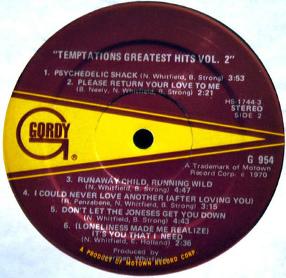 Temptations* : Greatest Hits II (LP, Comp)