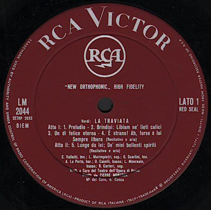 Giuseppe Verdi, Rosanna Carteri, Cesare Valletti, Leonard Warren, Orchestra Del Teatro Dell'Opera Di Roma And Coro Del Teatro Dell'Opera Di Roma, Pierre Monteux : La Traviata - Highlights (LP, Album, Mono)