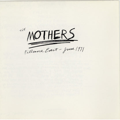 Frank Zappa / The Mothers : Fillmore East, June 1971 (CD, Album, Club, RE, RM)