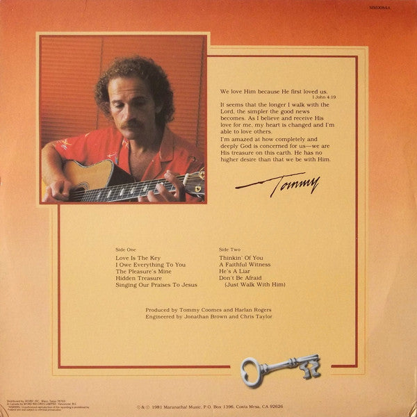 Tommy Coomes : Love Is The Key (LP, Album)