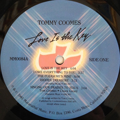Tommy Coomes : Love Is The Key (LP, Album)